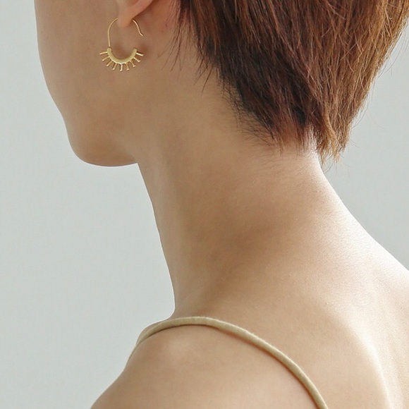 NWOT Madewell Succulent Gold Plated Drop Earrings - Picture 5 of 7